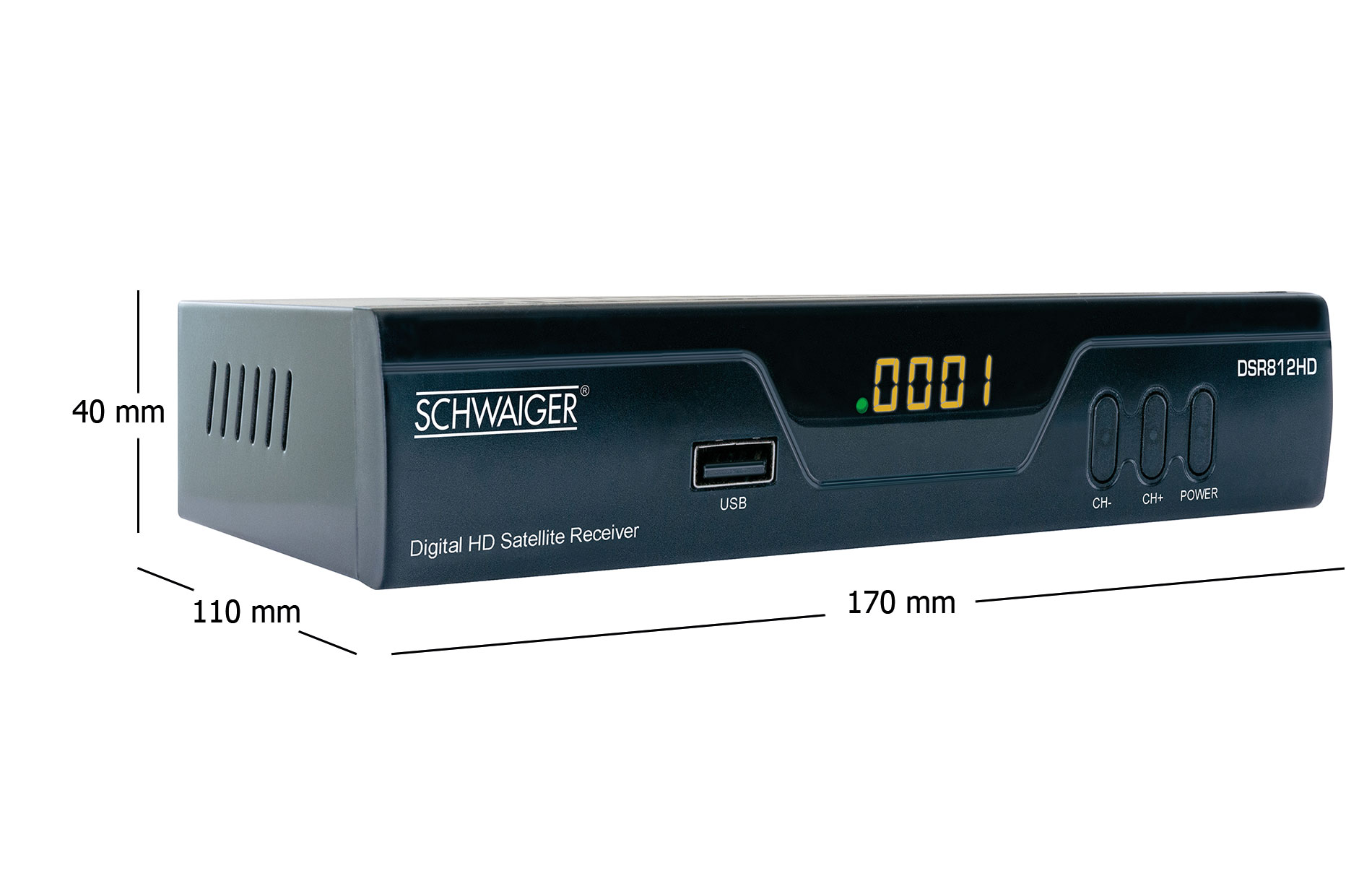 SCHWAIGER -DSR812HD- FULL HD (DVB-S2, Satellitenreceiver Schwarz)