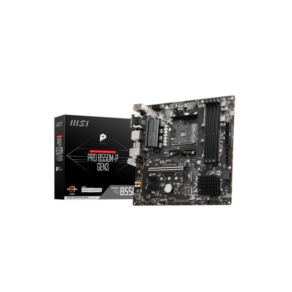 MSI PRO schwarz Mainboards B550M-P GEN3