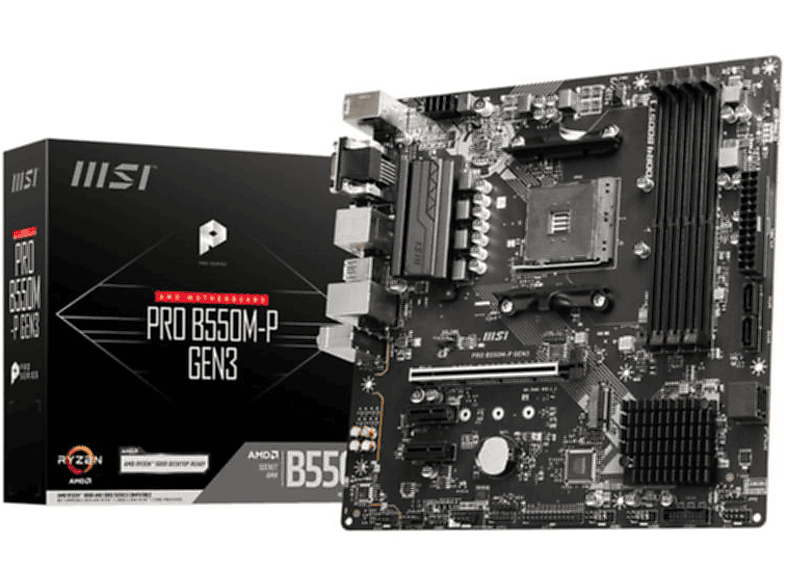 MSI PRO B550M-P GEN3 Mainboards schwarz