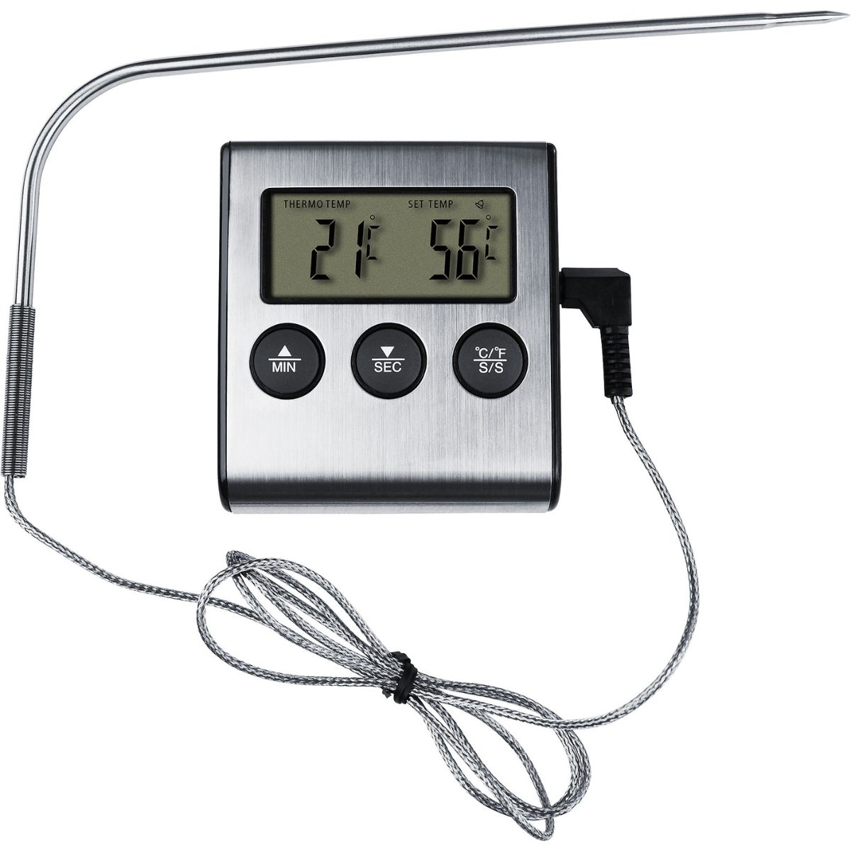 11 Silber Bratenthermometer, Digitales STEBA AC