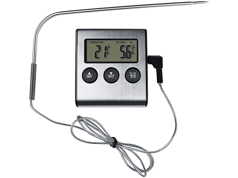 Digitales AC Silber Bratenthermometer, 11 STEBA