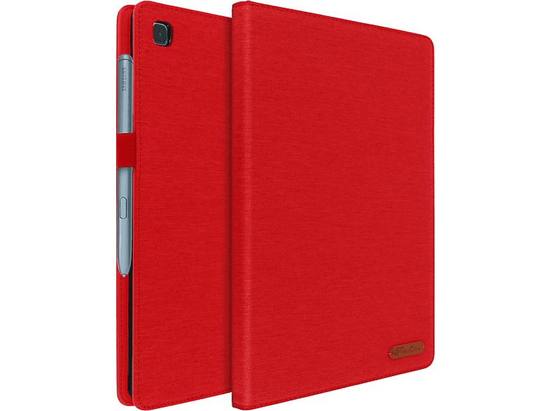 AVIZAR Shmats Series Etui Bookcover für Samsung Stoff, Rot