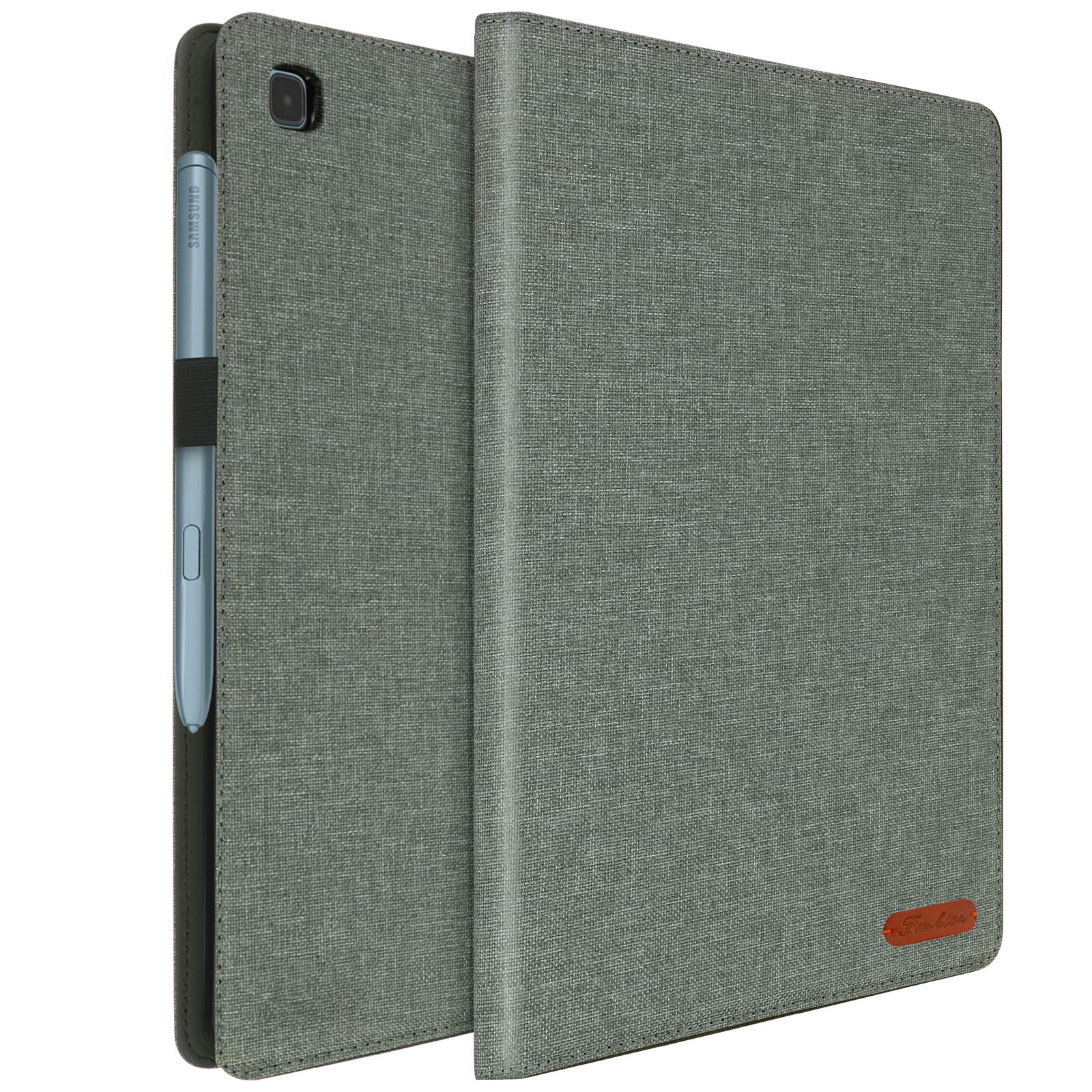 Grau Bookcover AVIZAR Etui für Stoff, Shmats Series Samsung