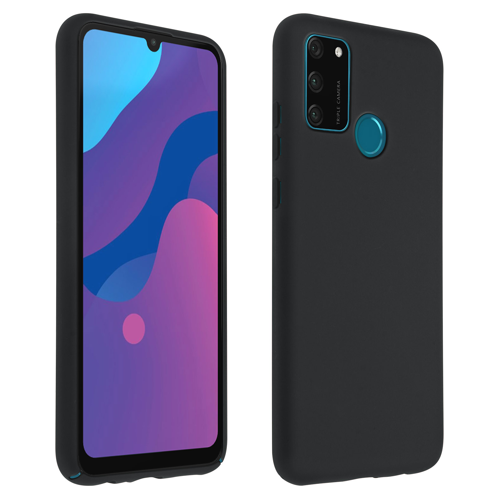 Due telefoni con custodie nere, uno con schermata iniziale rosa e l'altro con custodia nera.