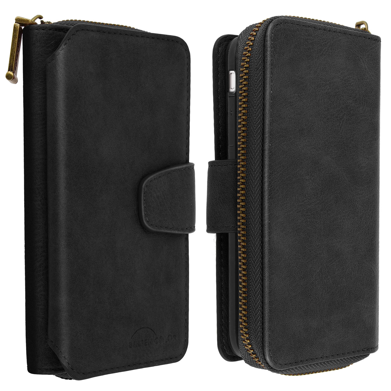 AVIZAR Wallet Series, Bookcover, Apple, 8 Plus, iPhone Schwarz