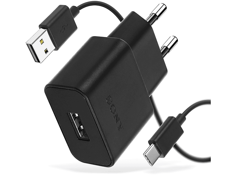 5 Schwarz SONY Universal, Volt, Netzteil, 1.5A USB-C Wand-Ladegerät Netzteile