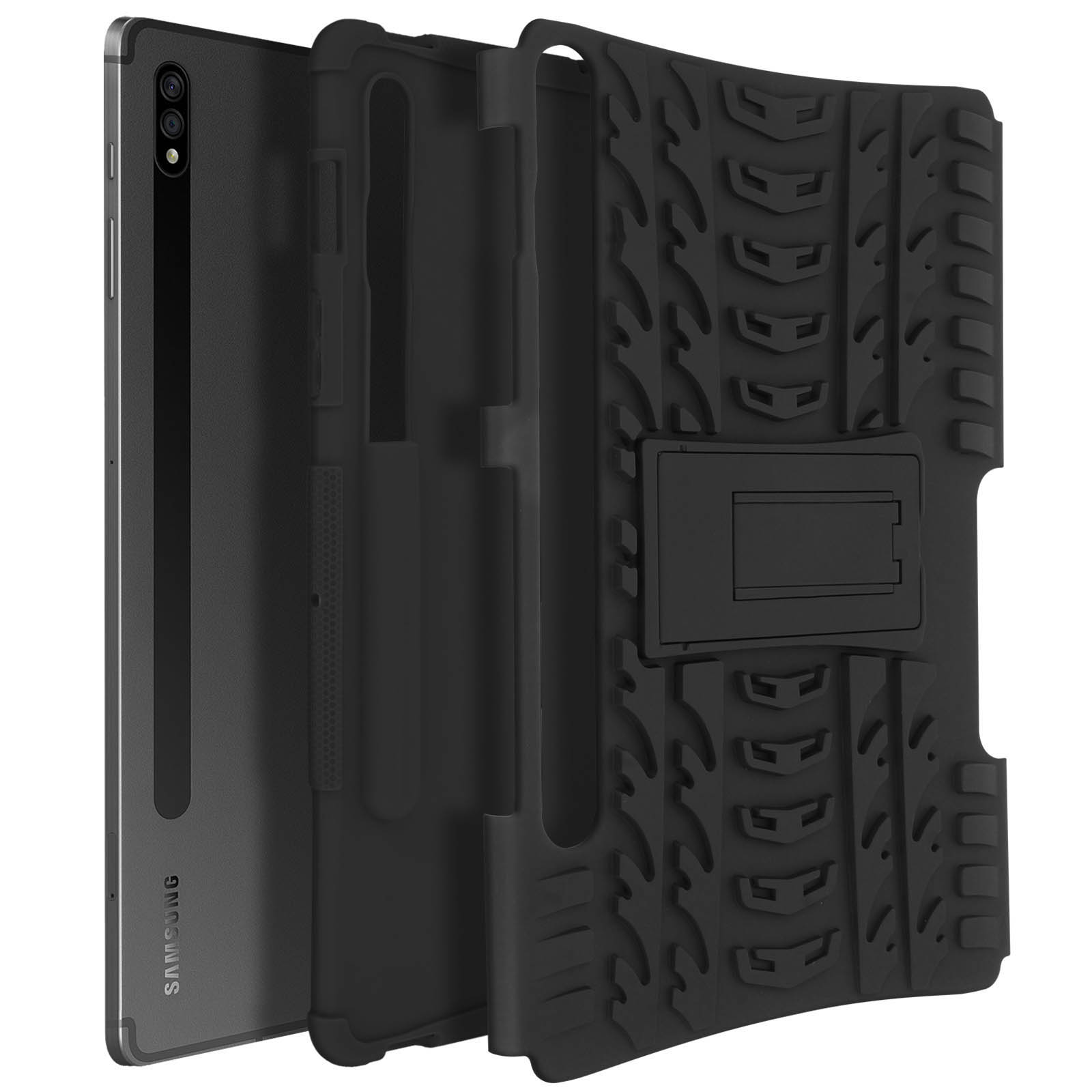 Schutzhüllen und Series Polycarbonat Backcover Schwarz Samsung für Quadro Silikongel, AVIZAR