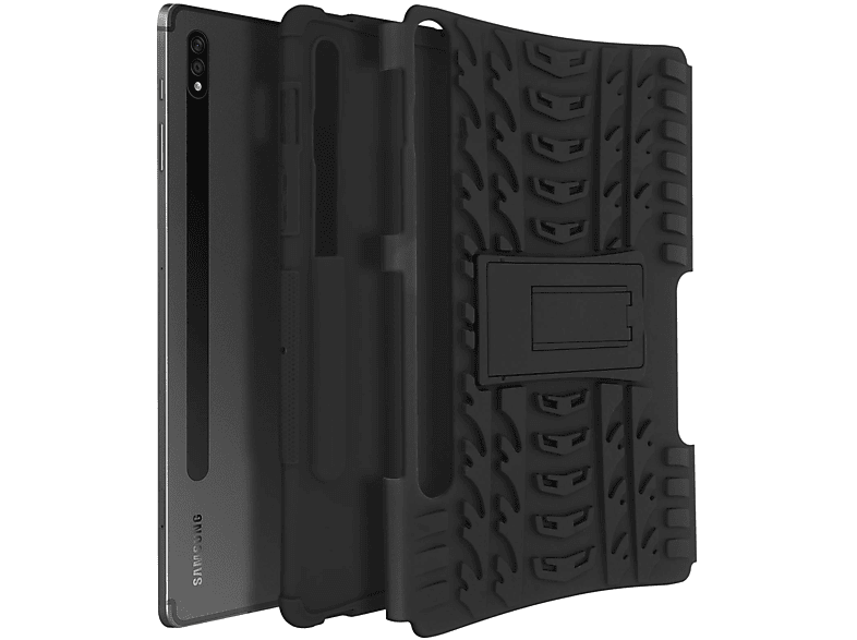 Schutzhüllen und Series Polycarbonat Backcover Schwarz Samsung für Quadro Silikongel, AVIZAR