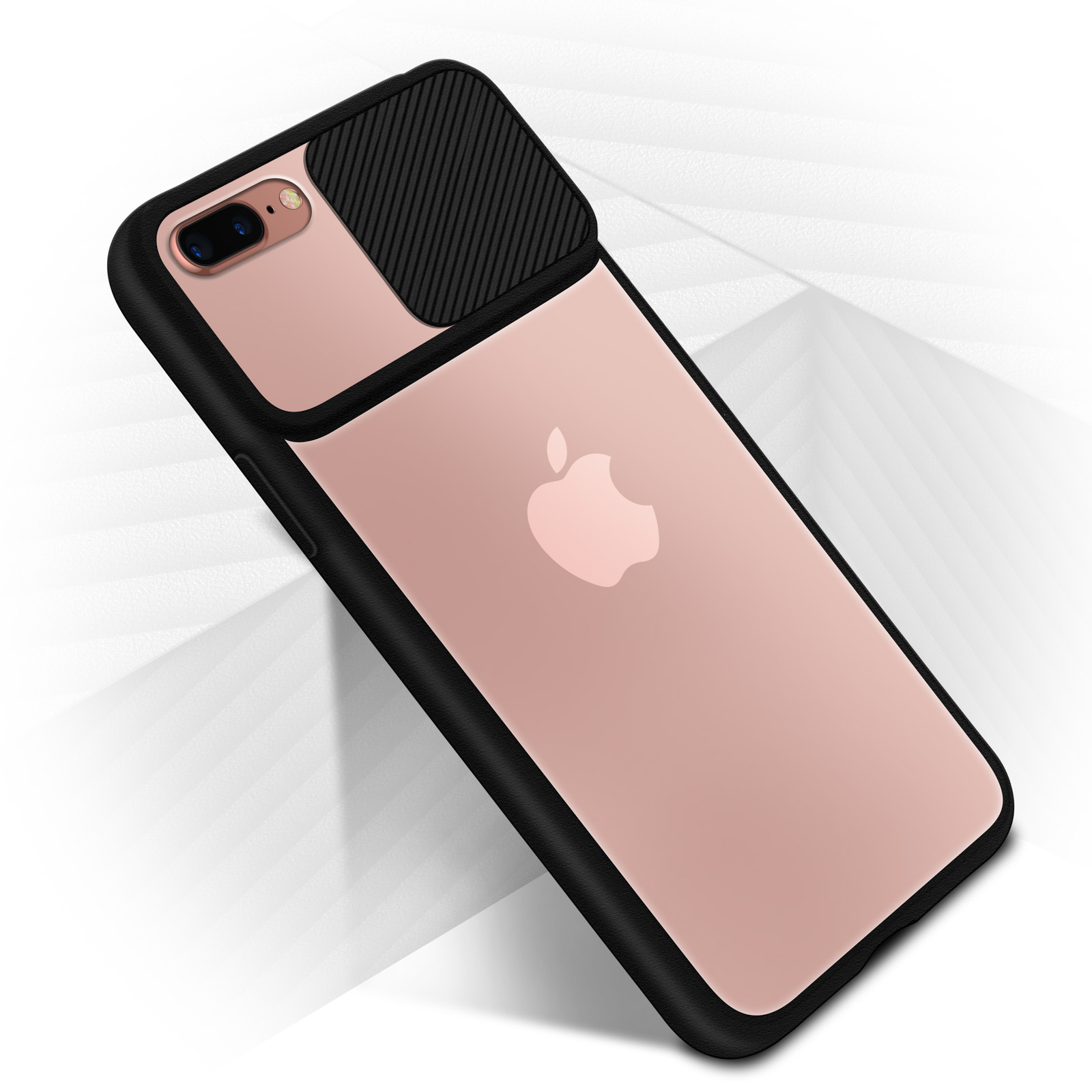 AVIZAR Kameraschutz Series, Backcover, Apple, 8 Schwarz iPhone Plus