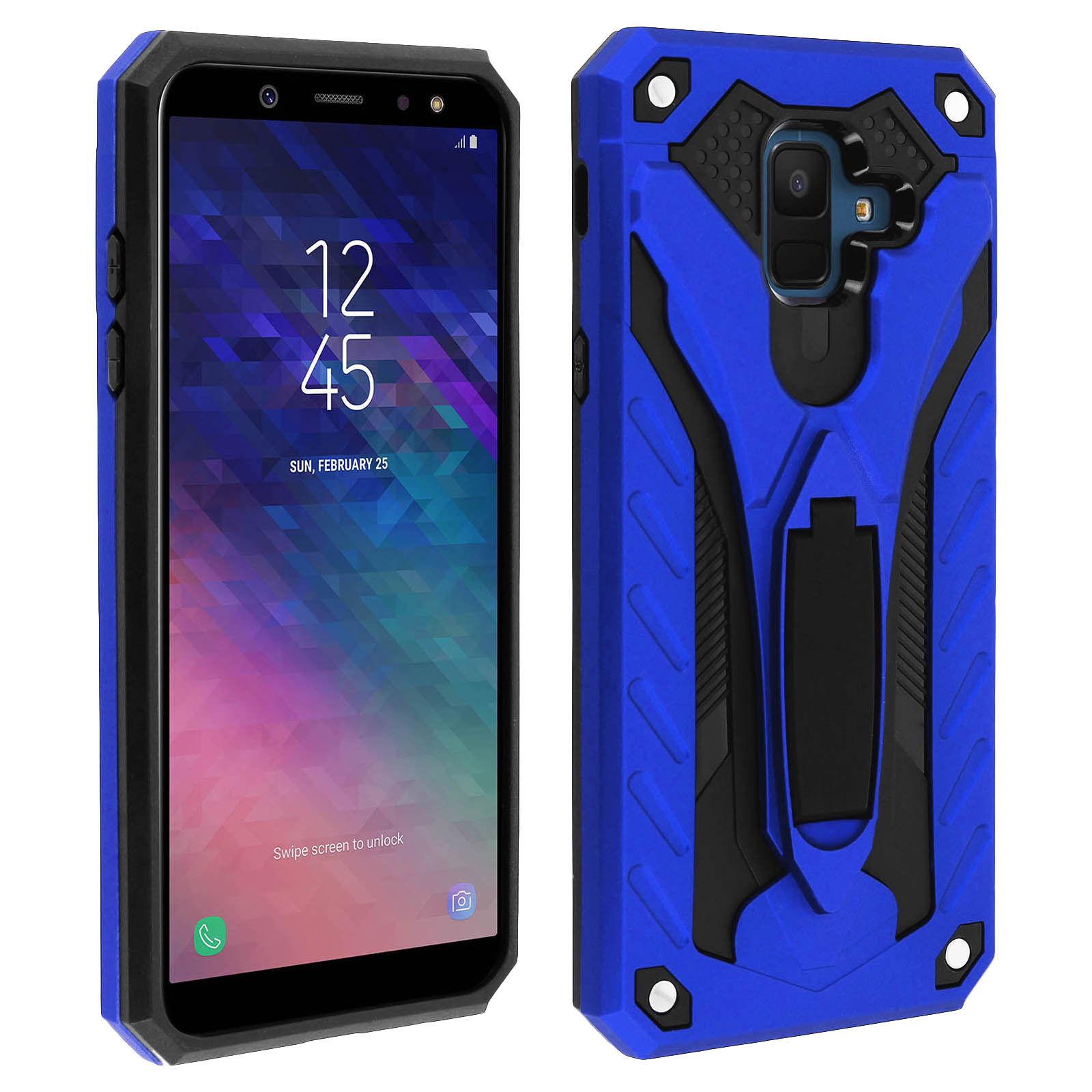 AVIZAR Phantom Series, Backcover, Samsung, Blau Galaxy A6