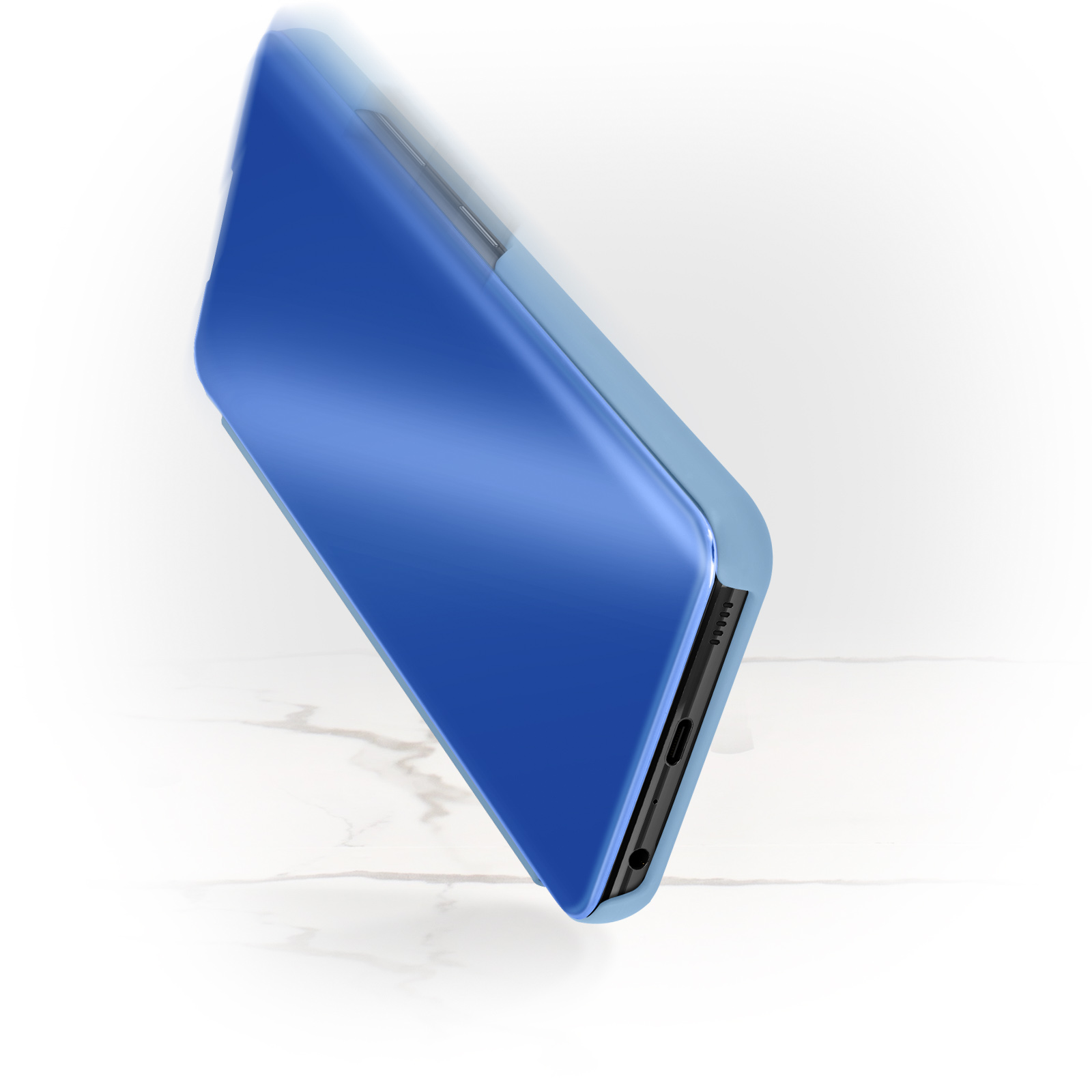 AVIZAR Spiegeleffekt Series, Bookcover, Samsung, A52s, Blau Galaxy