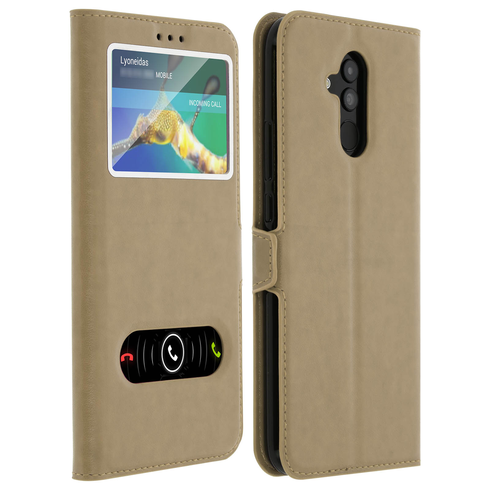 AVIZAR Towind Huawei, Series, Mate 20 Bookcover, lite, Gold