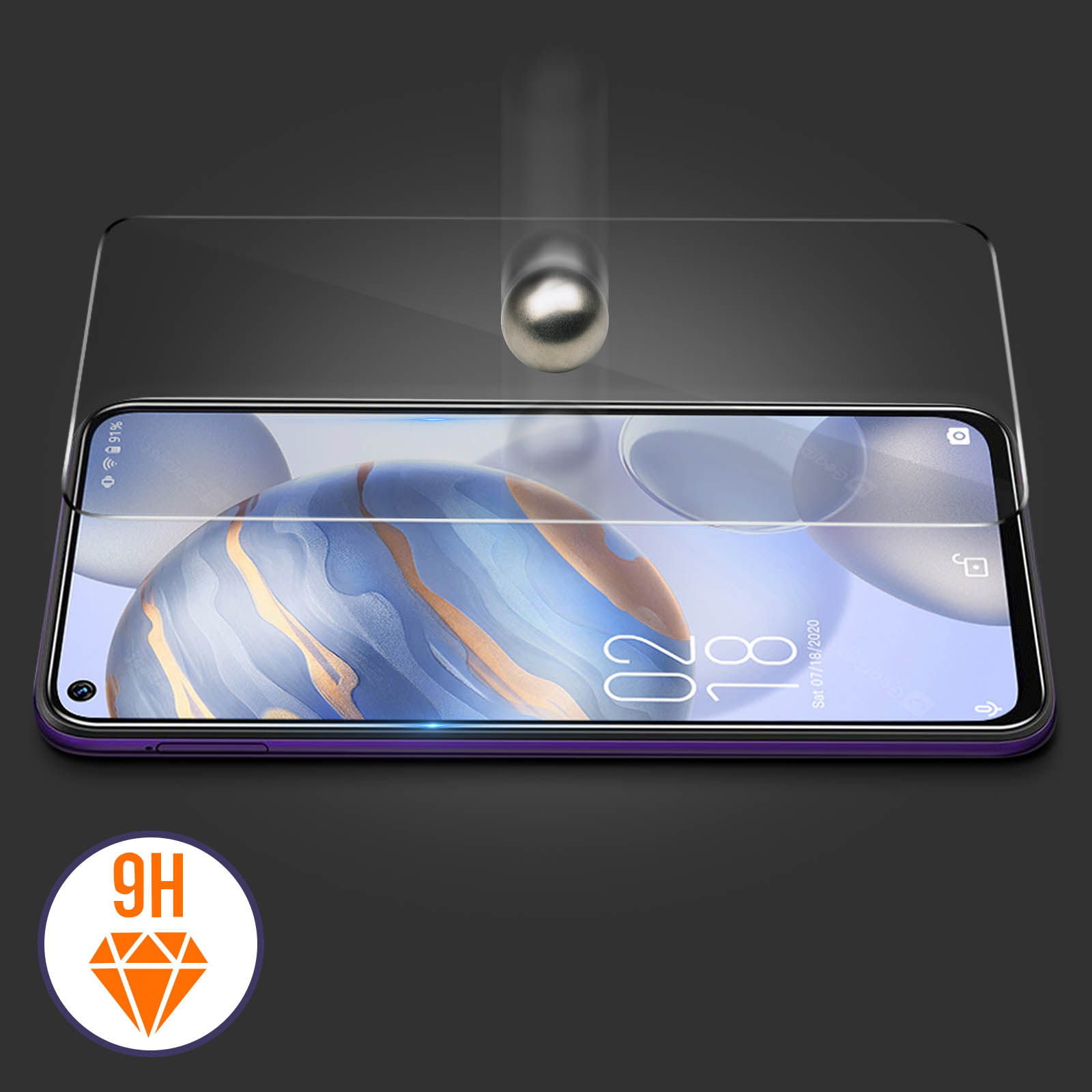 Oukitel Schutzfolie 9H Glas C21) Gehärtetes Oukitel Härtegrad mit Glas-Folien(für IMAK