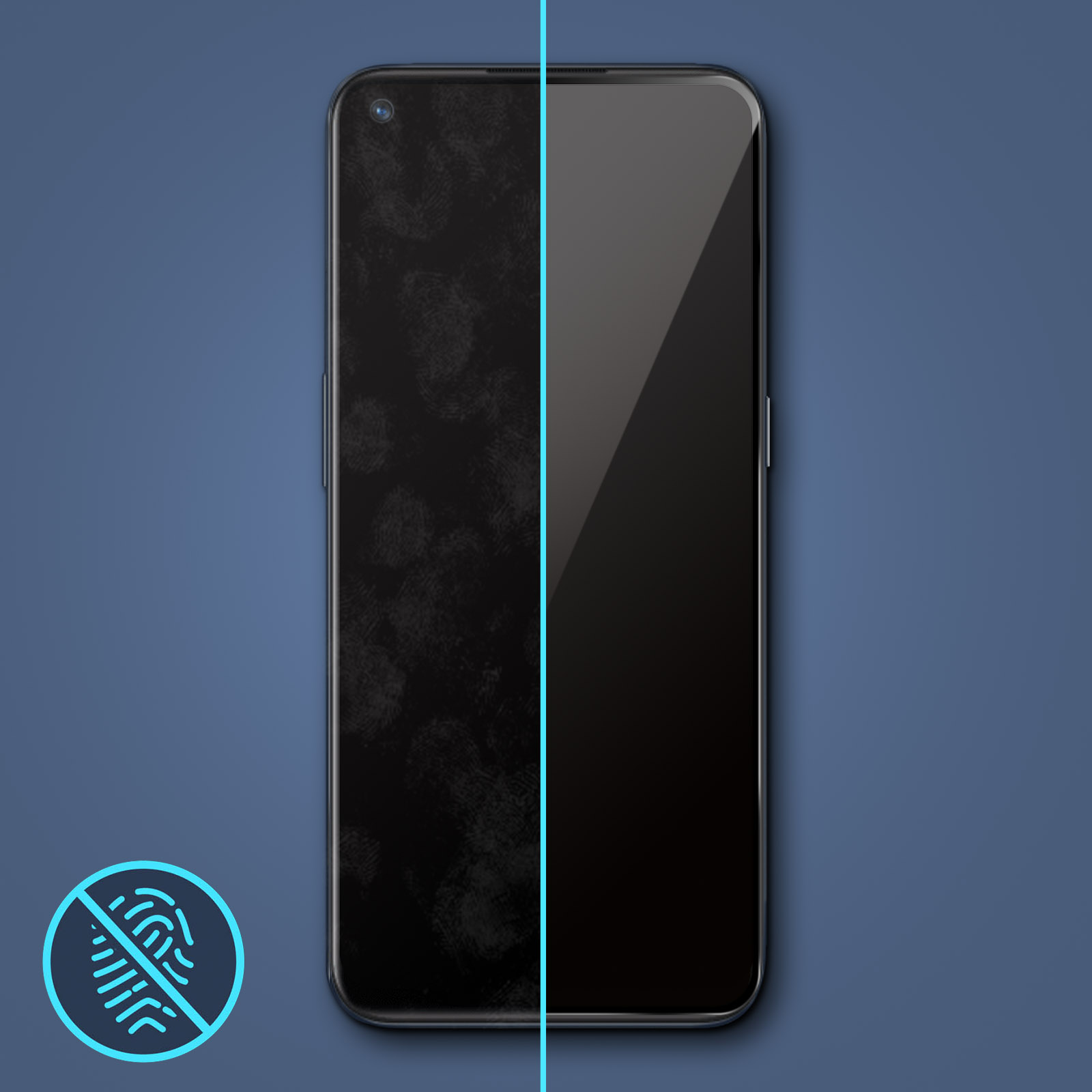 N10 Schwarz mit Schutzfolie Glas Gehärtetes Rand Härtegrad, AVIZAR 5G) Nord OnePlus 9H Glas-Folien(für