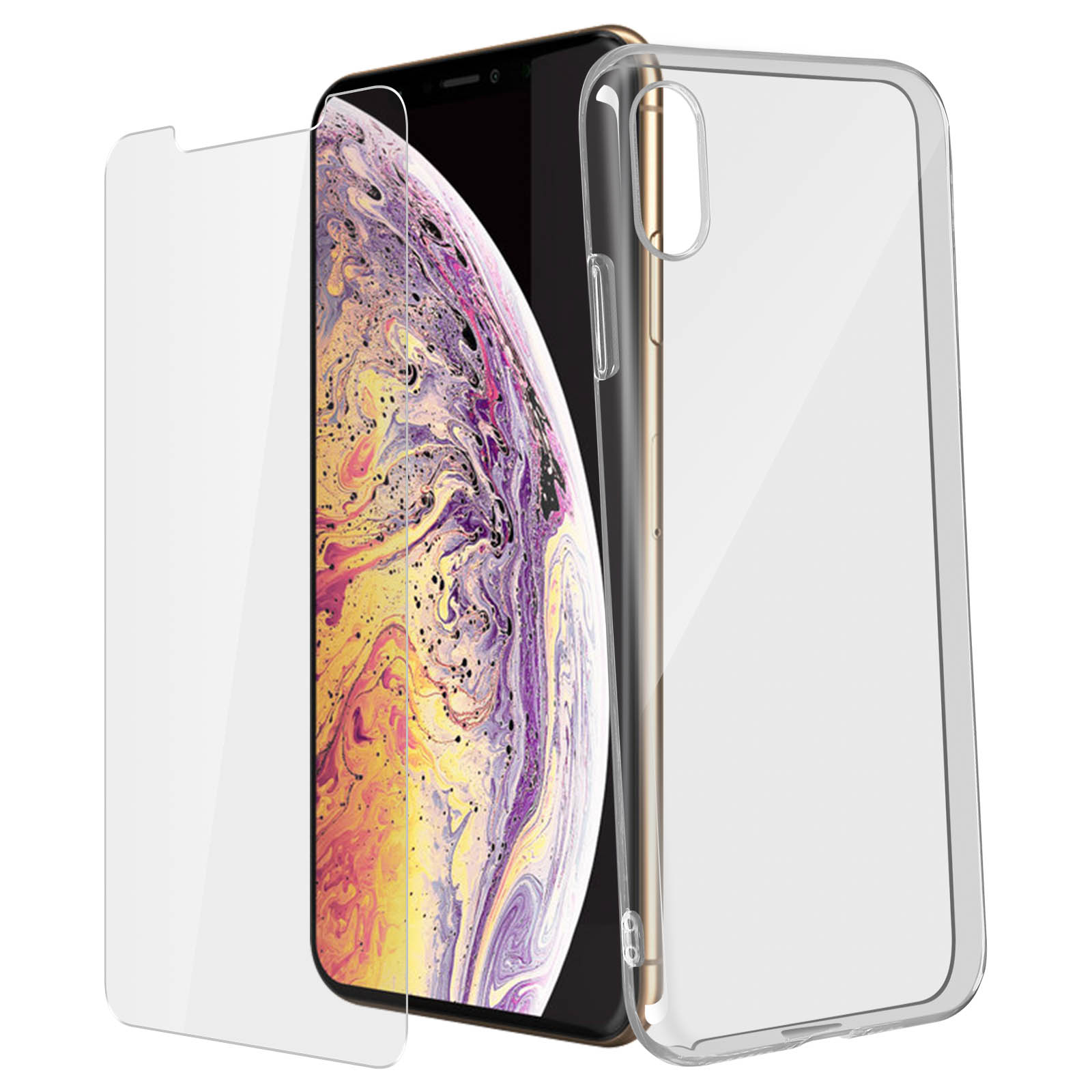 XS Apple, Max, AVIZAR Set iPhone Series, Transparent Backcover,
