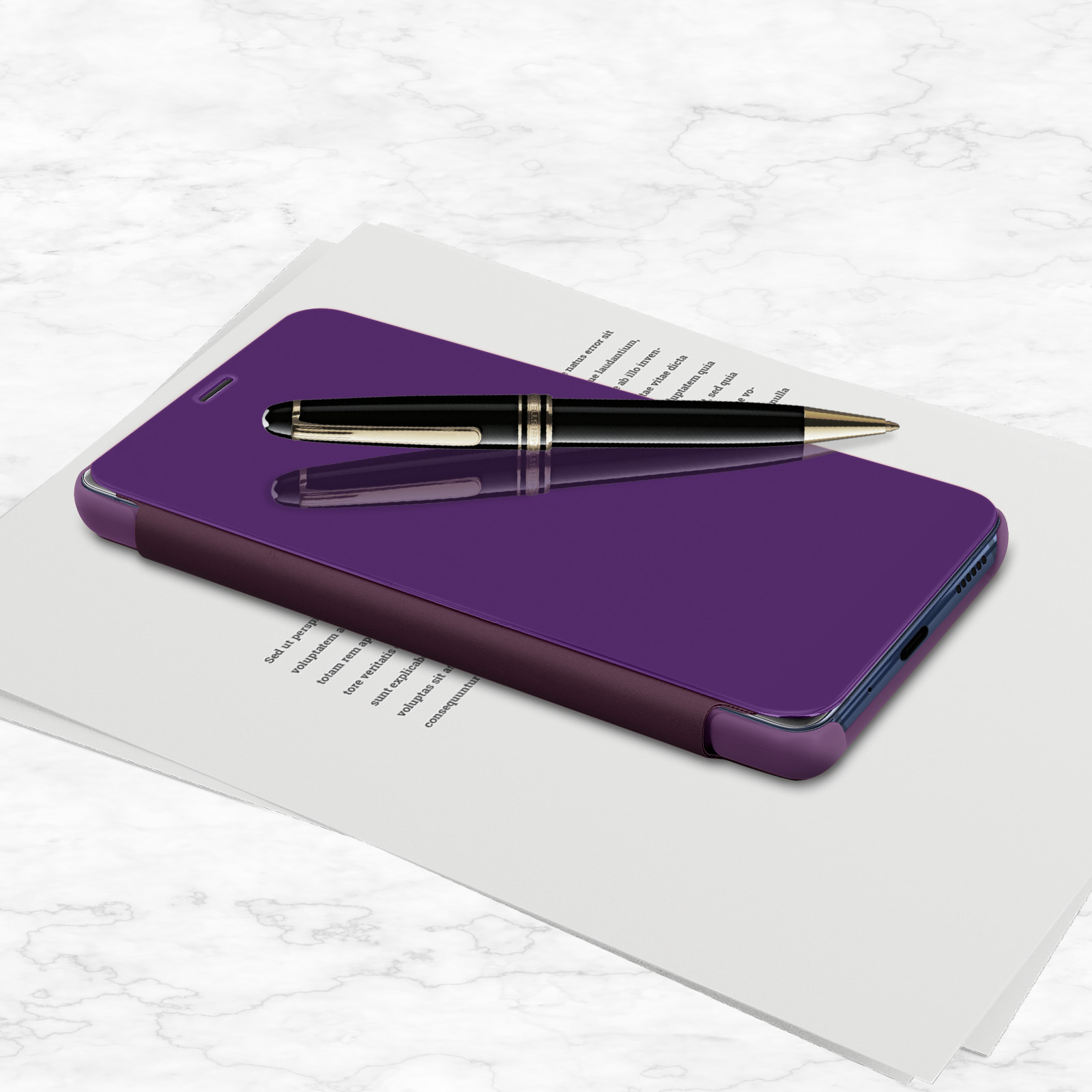 Bookcover, FE, Violett Series, AVIZAR Samsung, Spiegeleffekt Galaxy S20