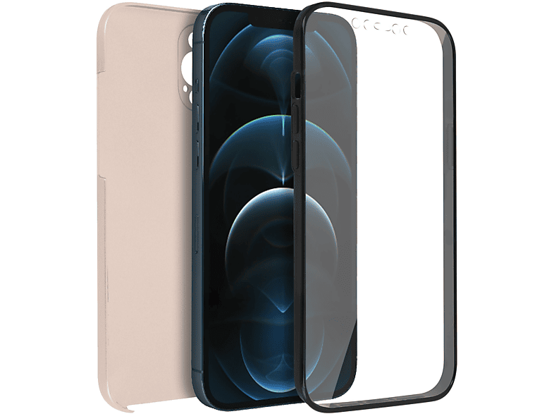 Pro AVIZAR iPhone Full Rundumschutz Cover, Apple, 12 Max, Series, Rosegold