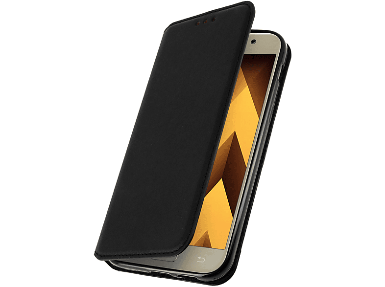 A5 Samsung, 2017, Schwarz Elec Bookcover, AVIZAR Galaxy Series,
