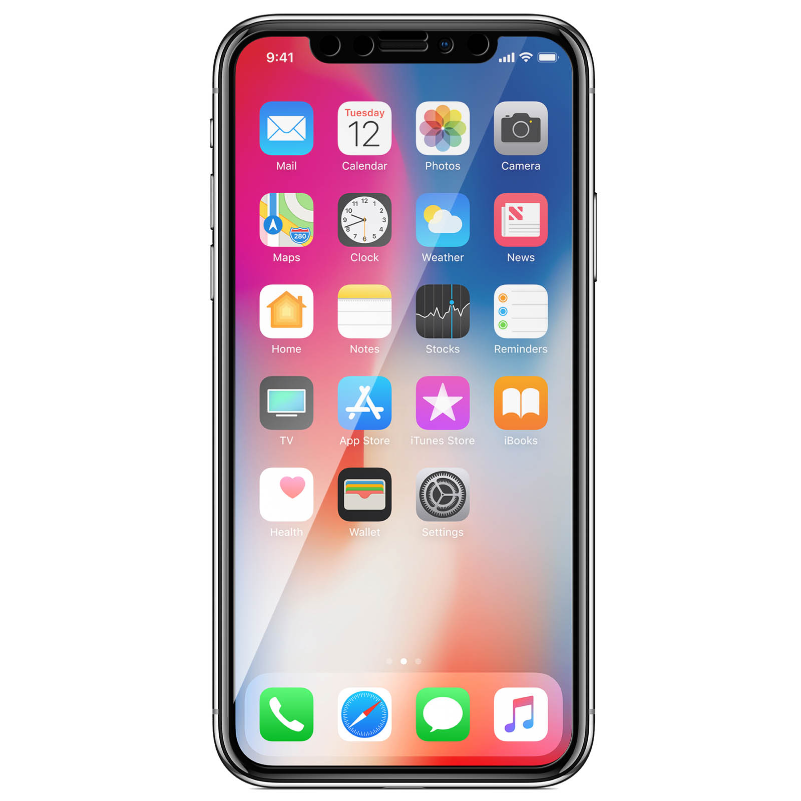 Schermo di smartphone con icone, mostra l'ora 9:41.