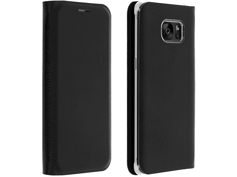 Galaxy S7 Samsung, AVIZAR Bookcover, Flico Series, Edge, Schwarz