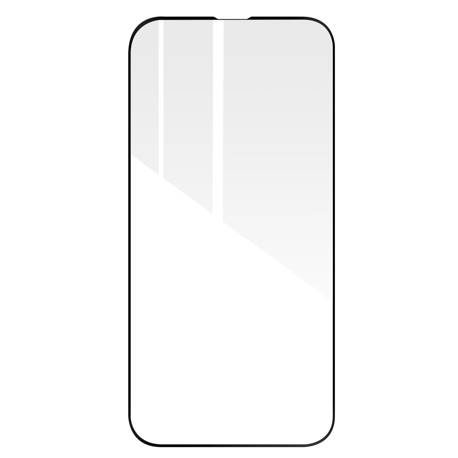 AVIZAR Gehärtetes Glas Schutzfolie mit Apple 9H Schwarz Härtegrad, iPhone Pro) Rand 13 Glas-Folien(für