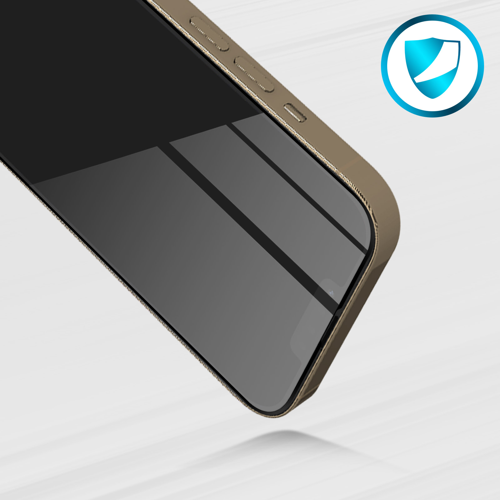 AVIZAR Glas mit Schwarz Apple Schutzfolie iPhone Härtegrad, Rand 9H Gehärtetes Pro) Glas-Folien(für 13