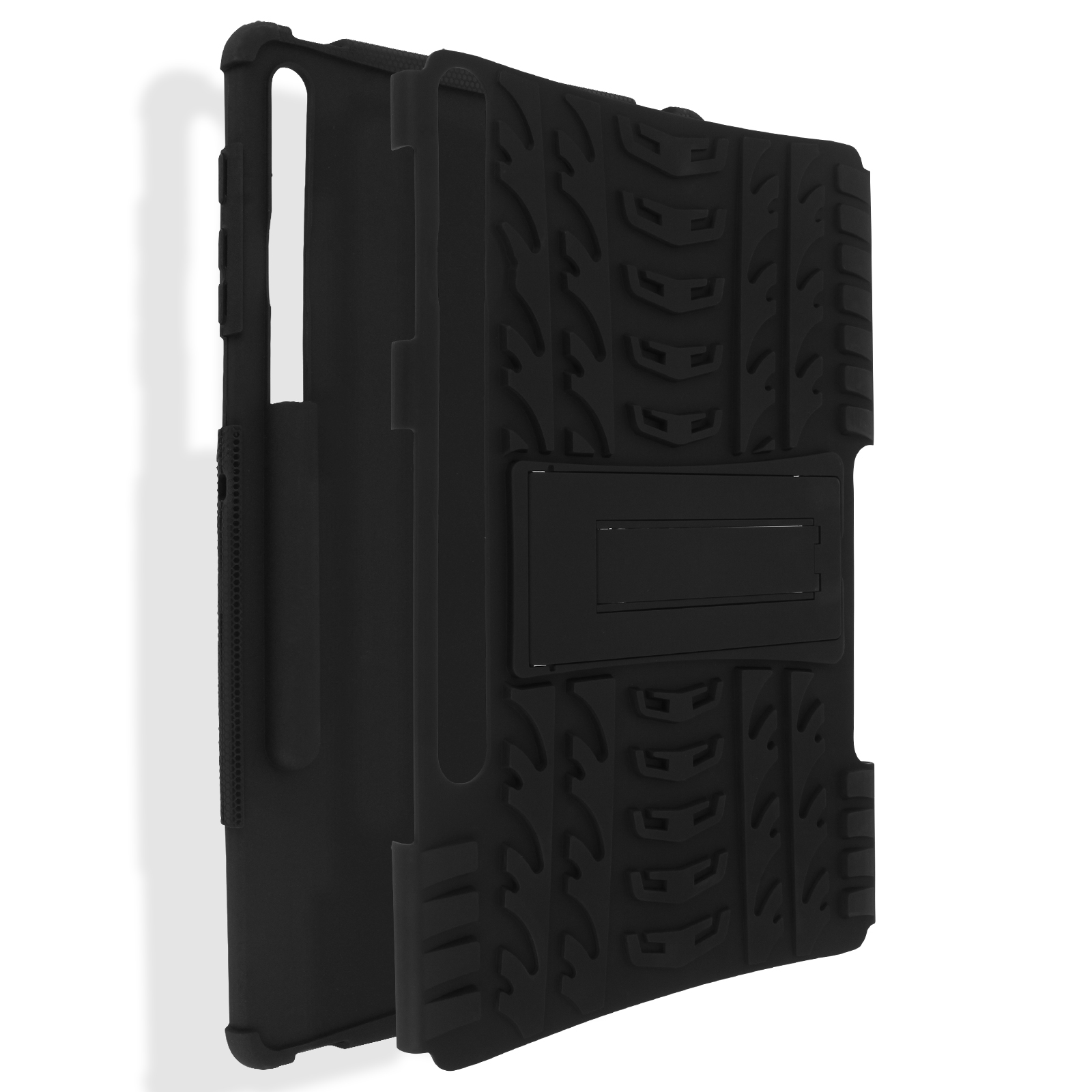 Samsung Backcover Series Schutzhüllen AVIZAR für Polycarbonat und Quadro Schwarz Silikongel,
