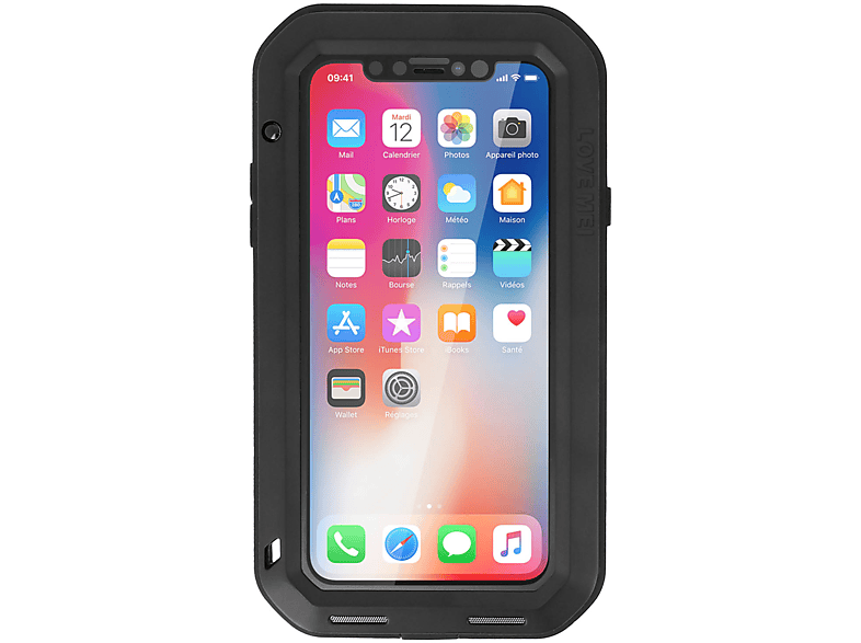 LOVEMEI Full protection Series, Backcover, Apple, iPhone XS, Schwarz