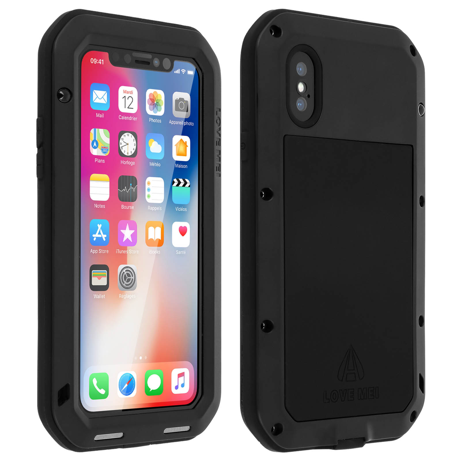 LOVEMEI Full protection Series, Backcover, Schwarz XS, Apple, iPhone