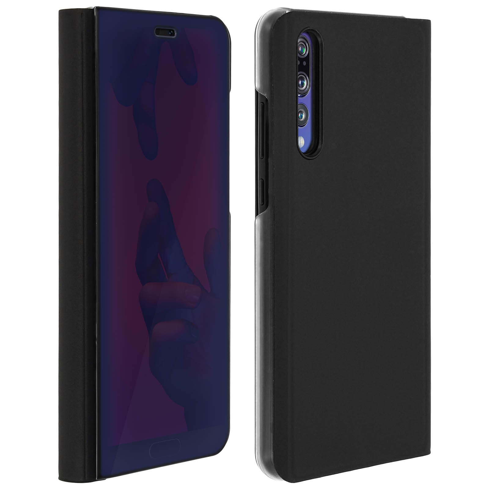 AVIZAR Spiegeleffekt Series, Bookcover, P20 Pro, Schwarz Huawei