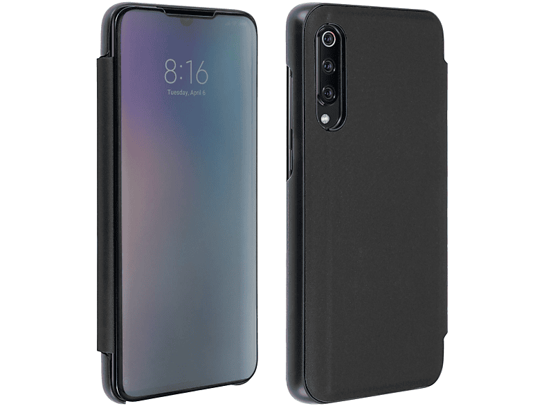 AVIZAR Spiegeleffekt Series, Bookcover, Xiaomi, Xiaomi Mi 9, Schwarz