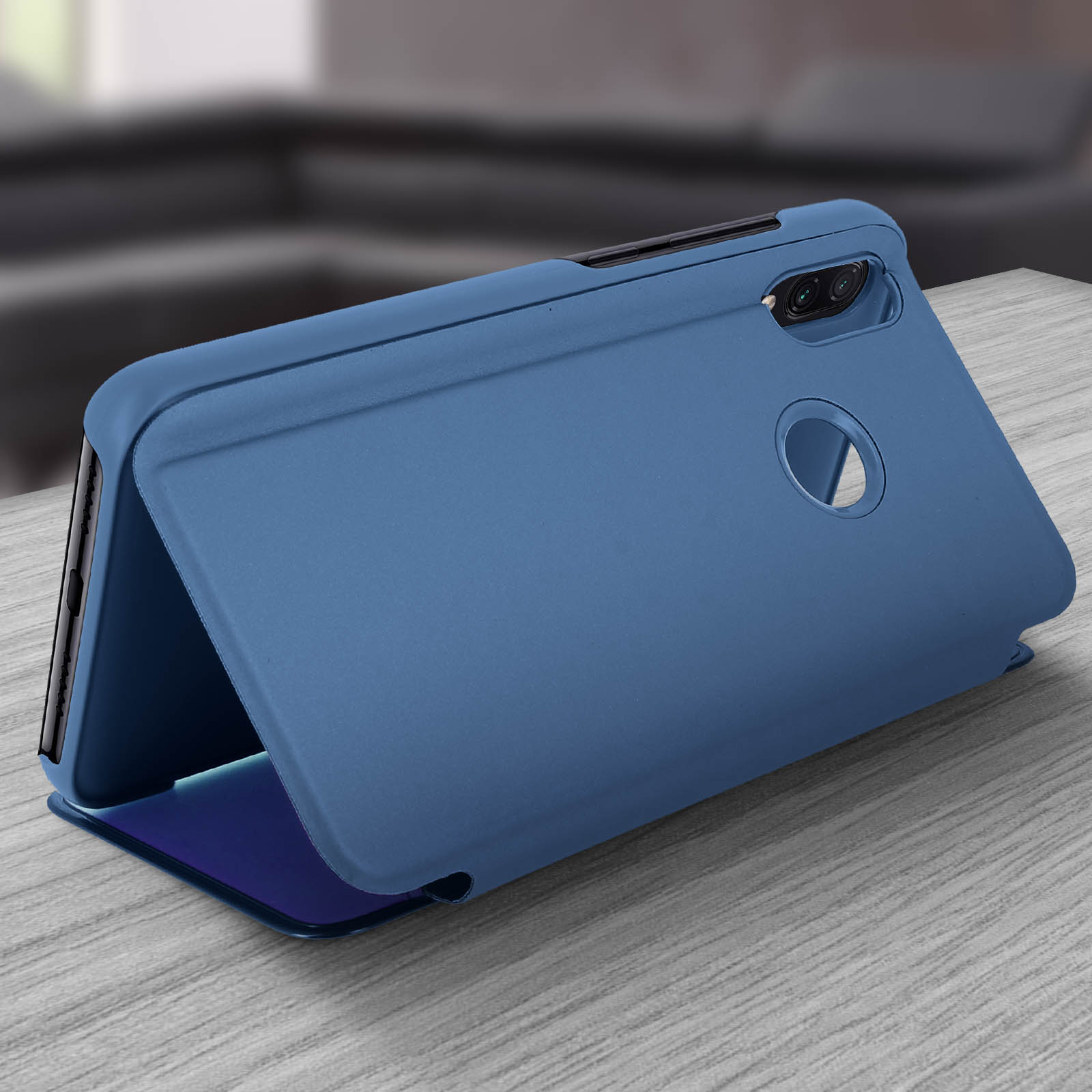 AVIZAR Spiegeleffekt Xiaomi, Series, 7, Bookcover, Blau Note Redmi