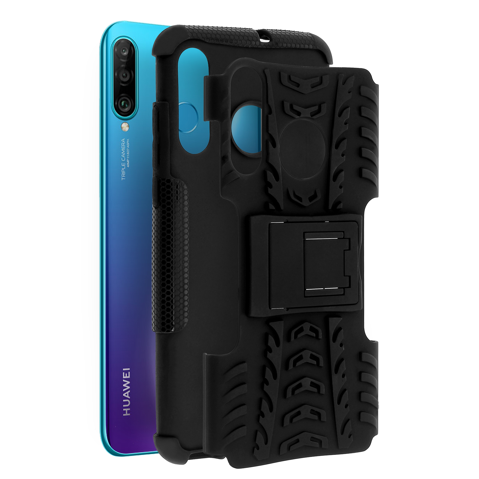 AVIZAR Quadro Series, Backcover, Schwarz Huawei, P30 XL, Lite