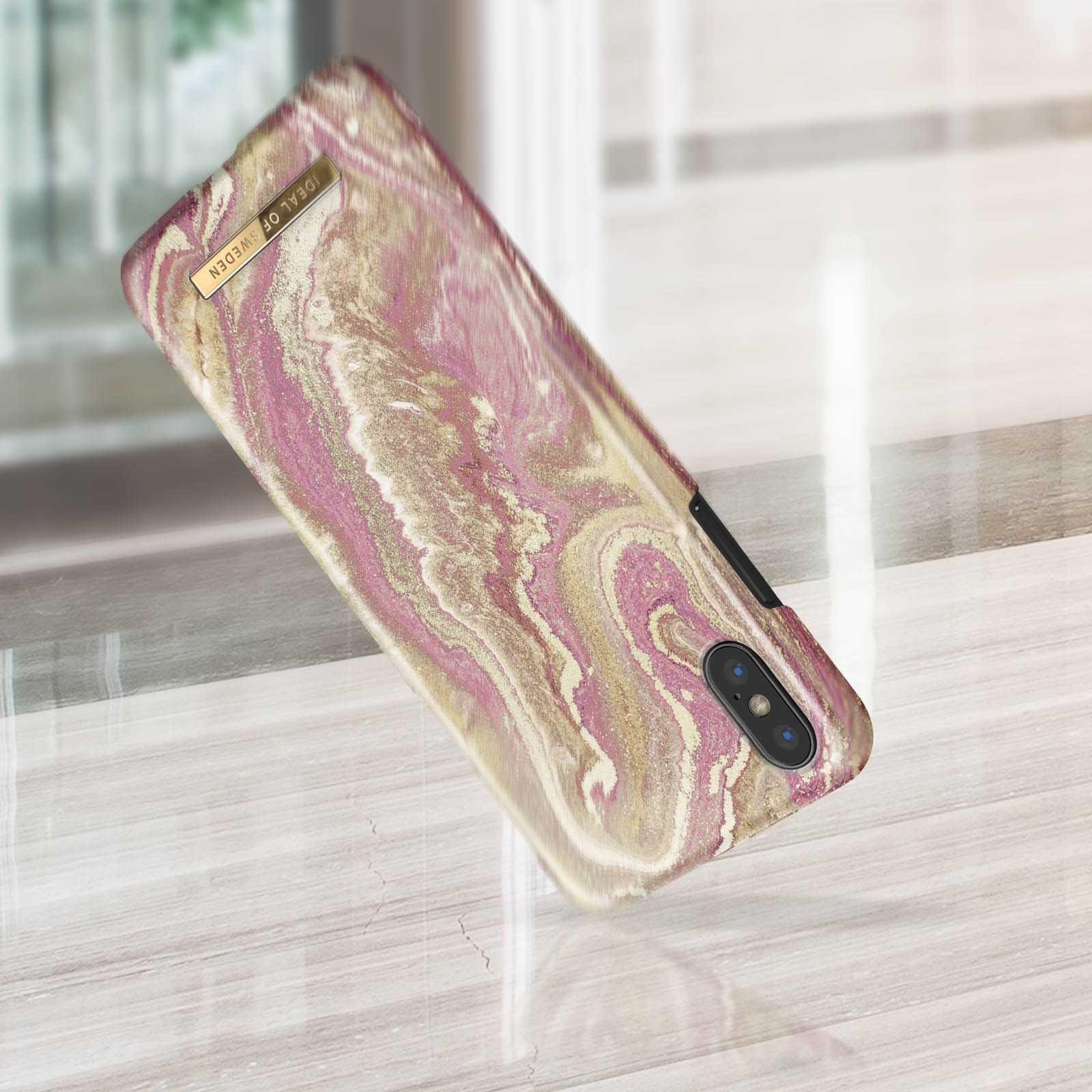 IDEAL OF SWEDEN IDFCSS19-IXS-120, Backcover, X/XS, Apple, Blush IPhone Golden Marble