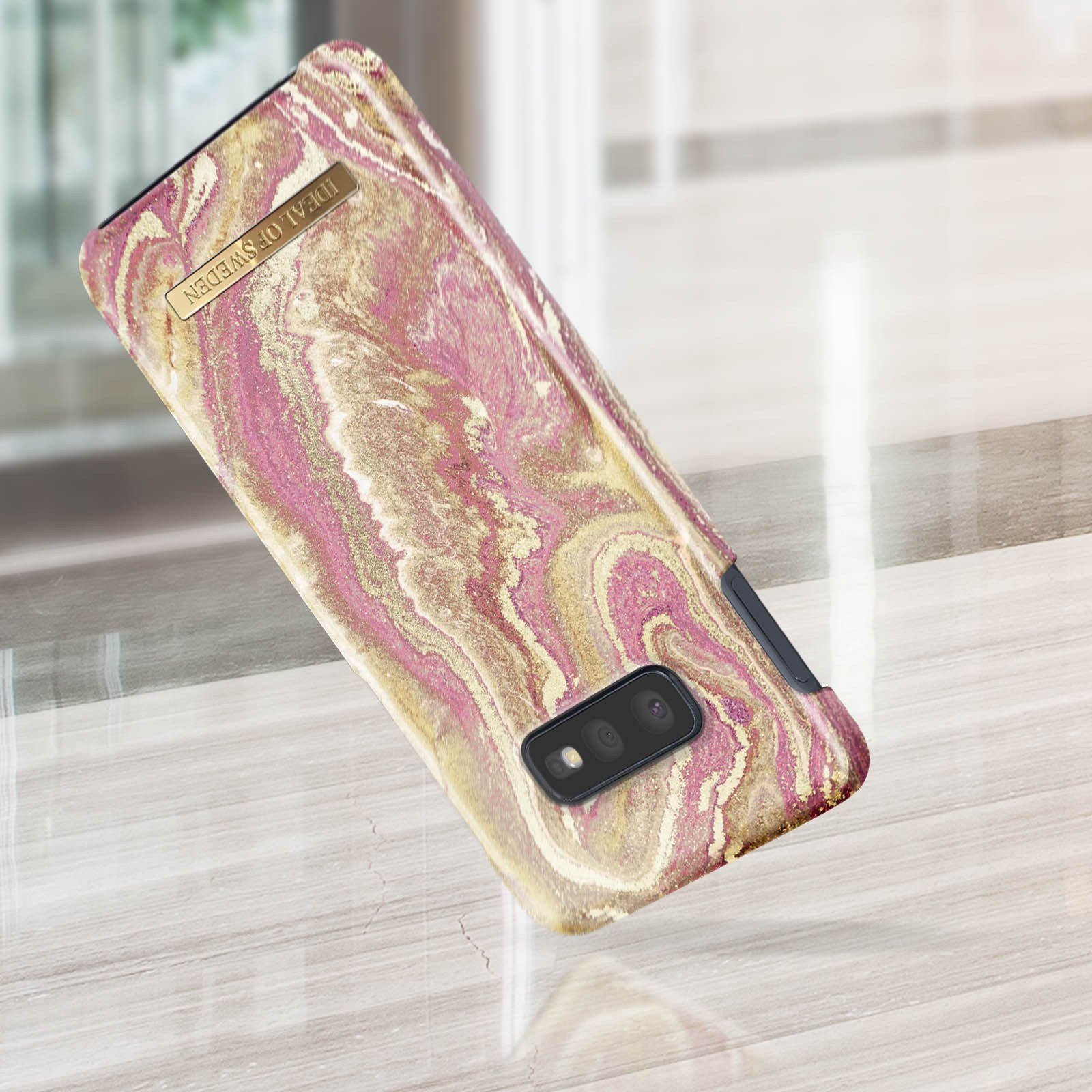 Samsung, Galaxy IDEAL IDFCSS19-S10L-120, SWEDEN OF Marble Blush Backcover, Golden S10E,