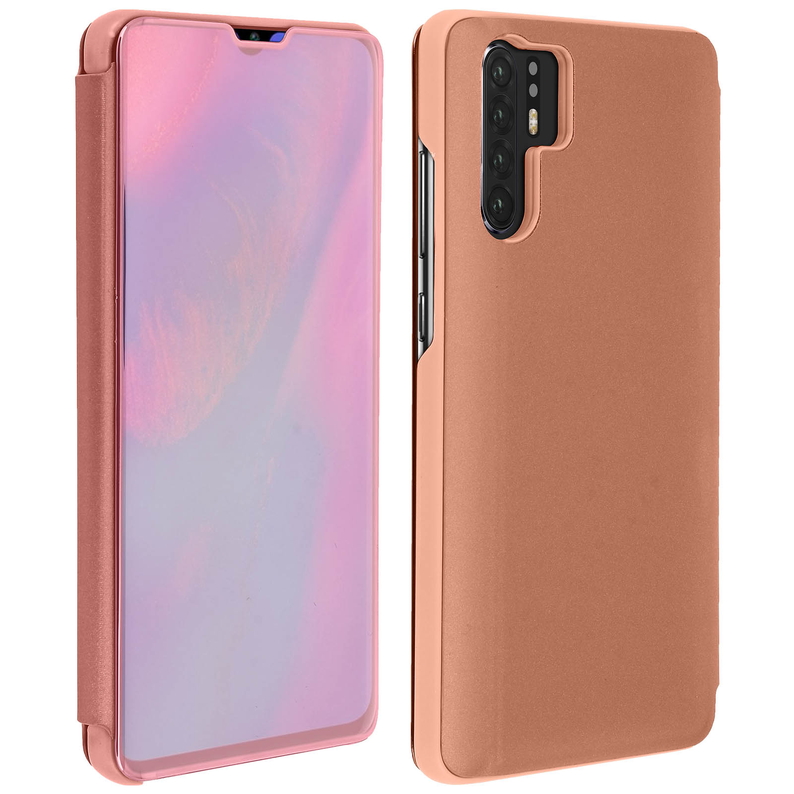 Bookcover, Spiegeleffekt AVIZAR Rosegold P30 Huawei, Pro, Series,