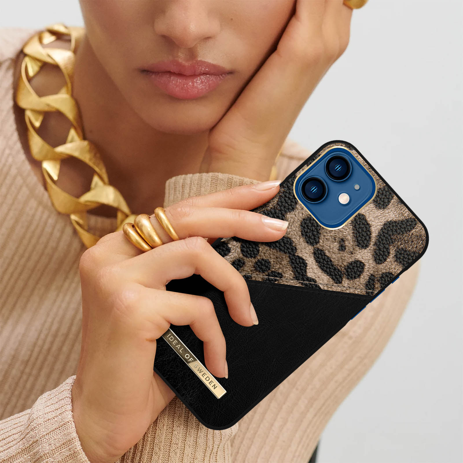 IDEAL OF SWEDEN Leopard Backcover, 12/12 Pro, Apple, IDACAW21-I2061-330, iPhone Midnight