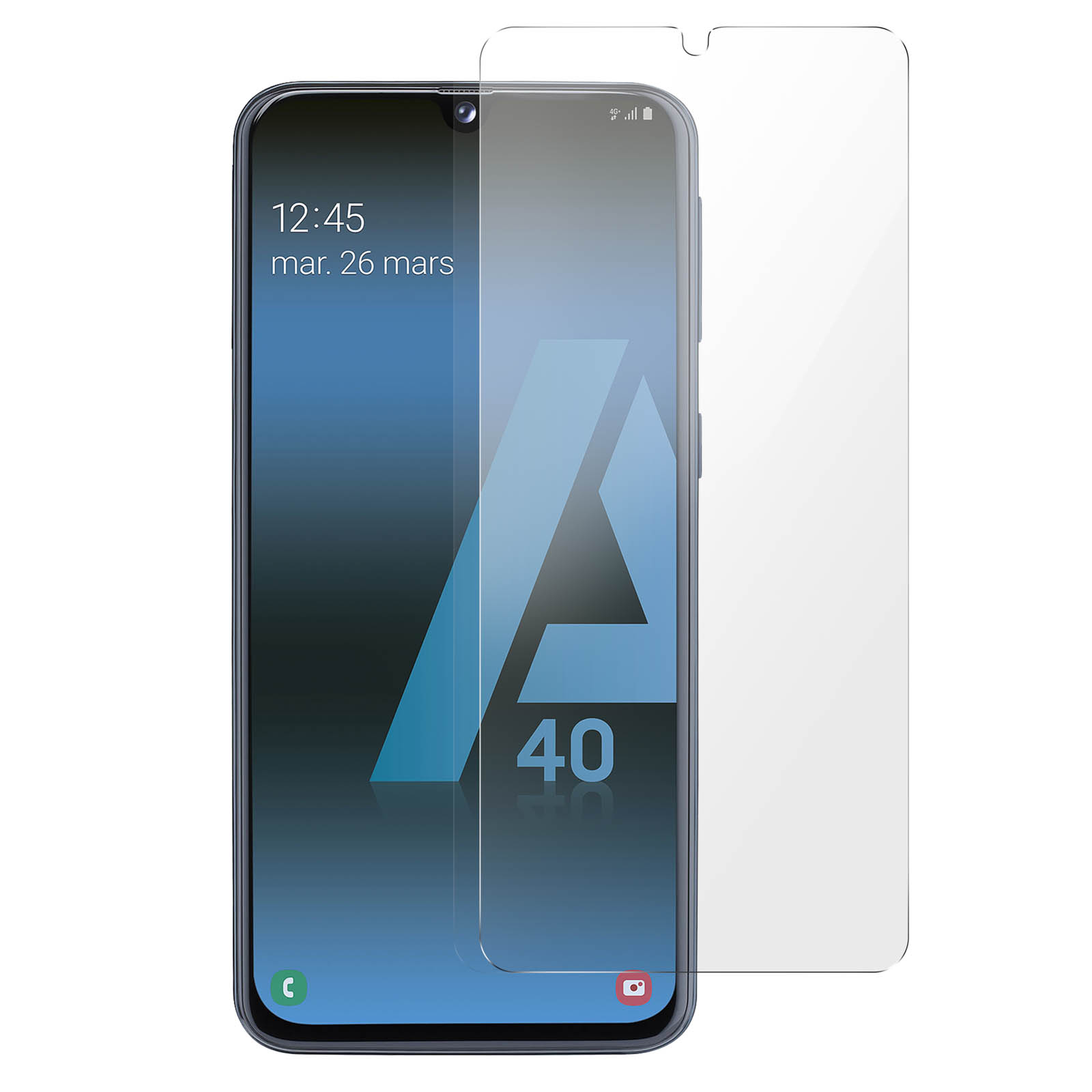 AVIZAR Schutzfolie Glas-Folien(für mit A40) 9H Gehärtetes Samsung Härtegrad Glas Galaxy