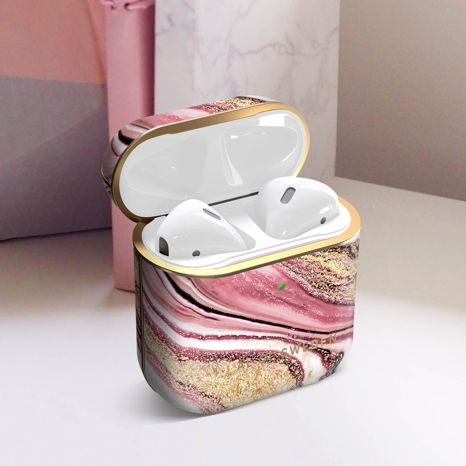 für: OF passend Apple IDFAPC-193 AirPod Swirl IDEAL Cosmic Case SWEDEN Pink Cover Full