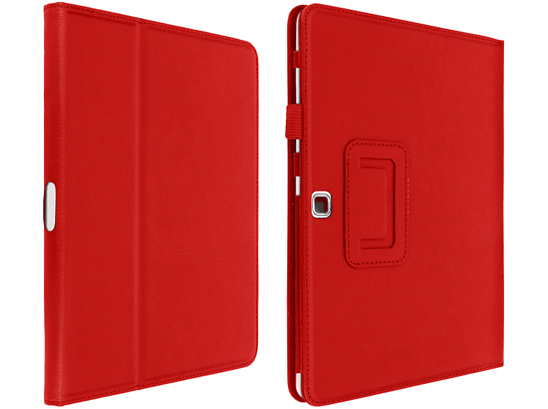 Bookcover Samsung Series Kunstleder, AVIZAR für Etui Stand Rot