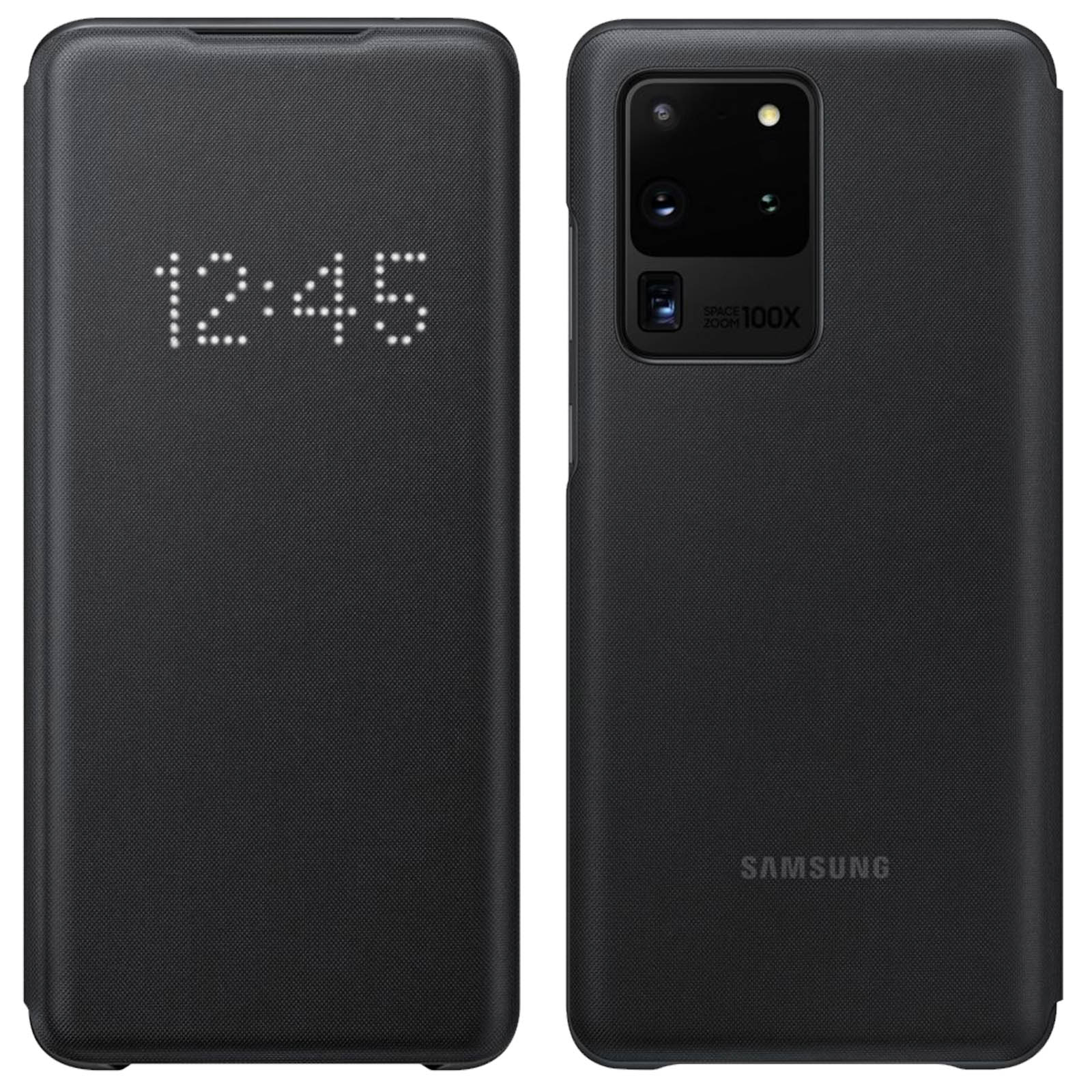 SAMSUNG LED-View Cover Bookcover, Ultra, S20 Schwarz Samsung, Galaxy Series