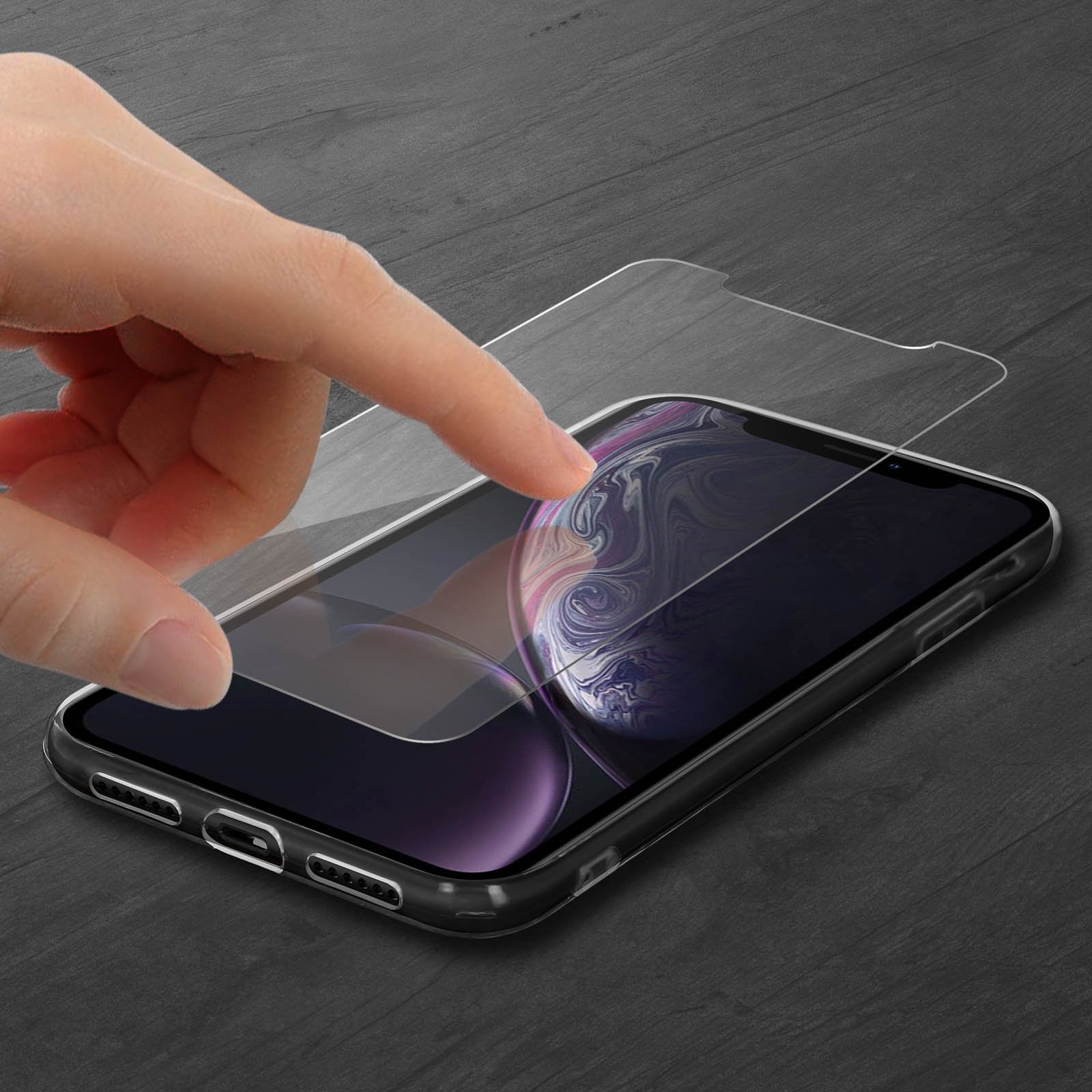 Set iPhone Transparent 4SMARTS Backcover, Apple, Series, XR,
