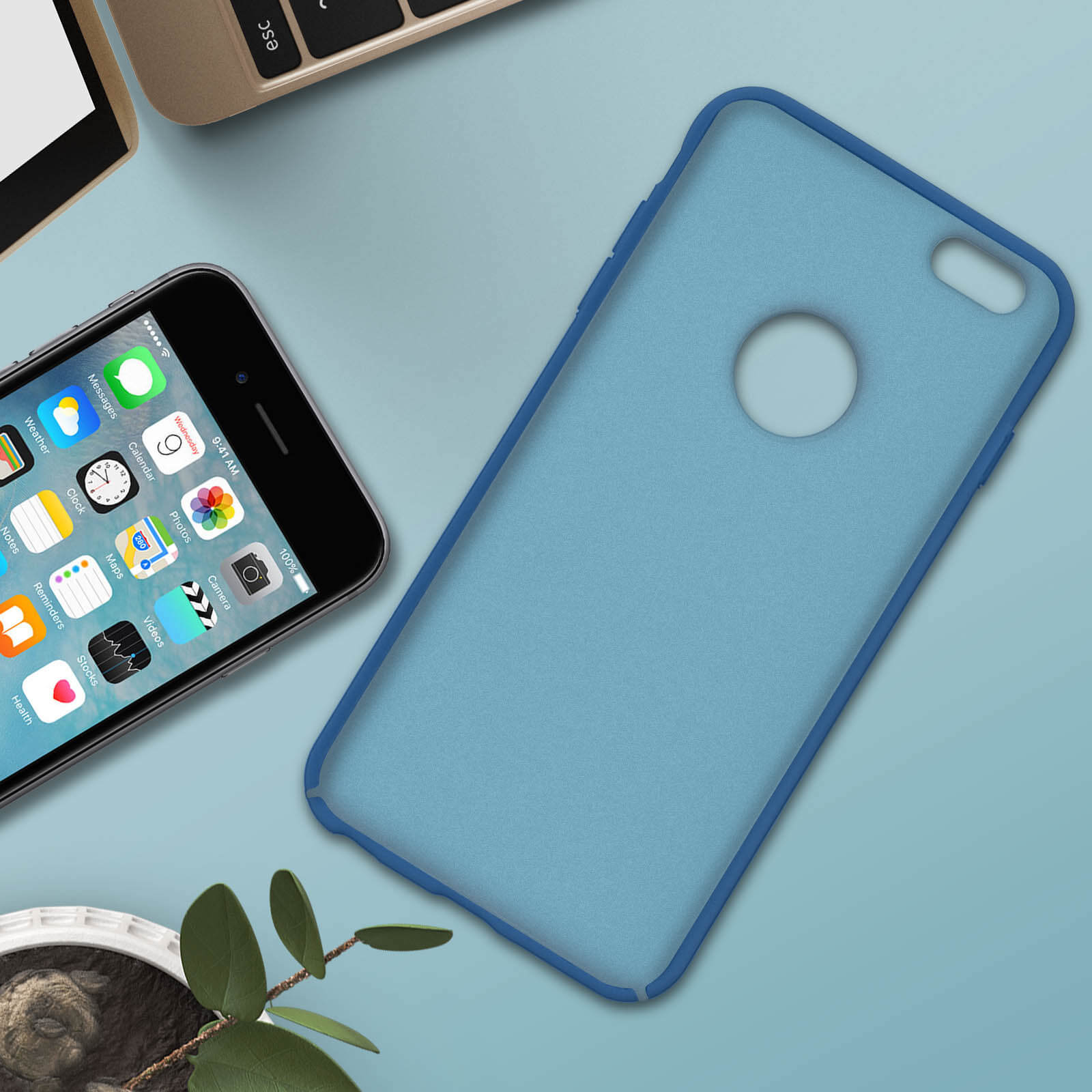 Blau Fast Apple, Series, AVIZAR iPhone Backcover, 6S Plus,