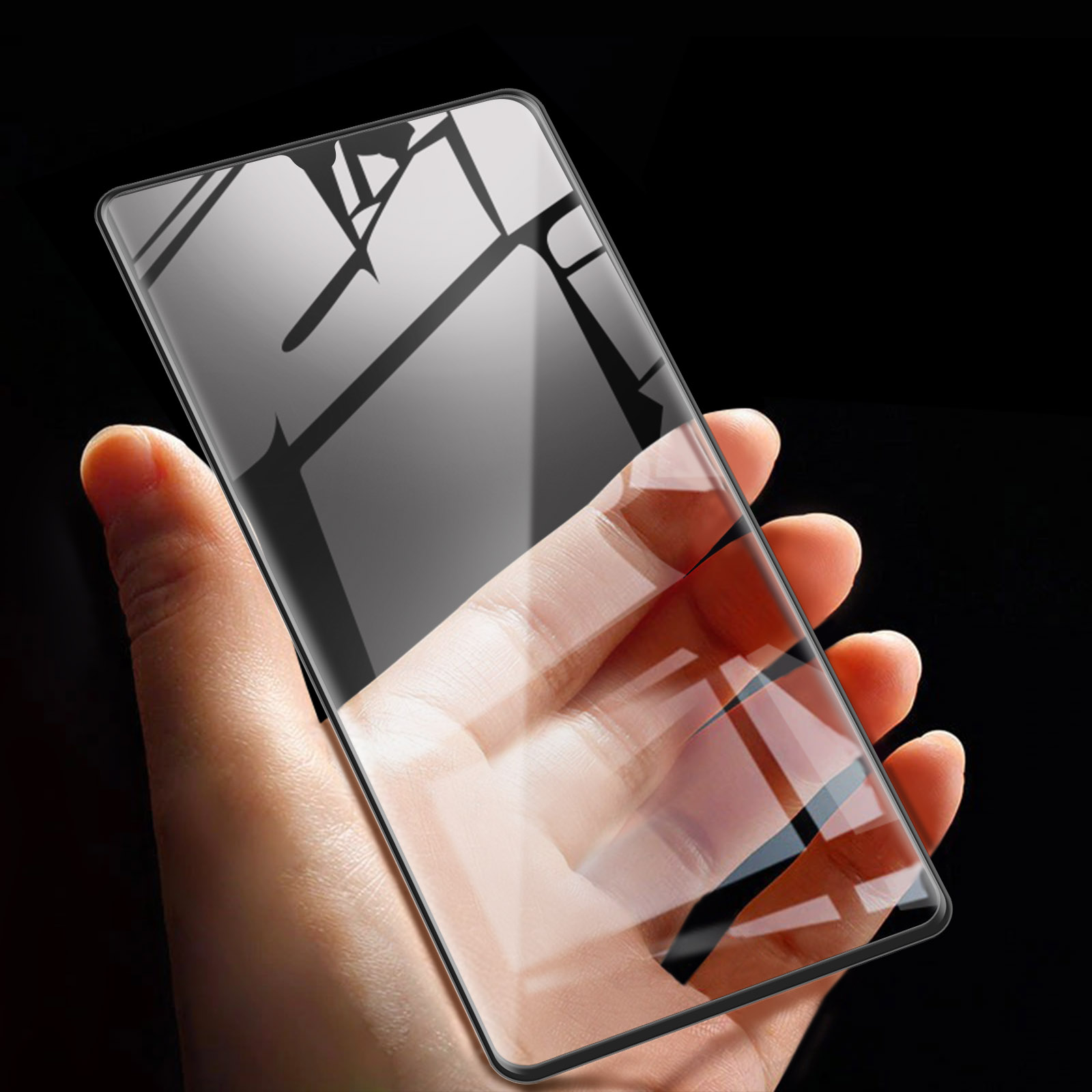 Galaxy AVIZAR Samsung Schutzfolie mit Härtegrad, Glas-Folien(für A51) Schwarz Gehärtetes Glas 9H Rand