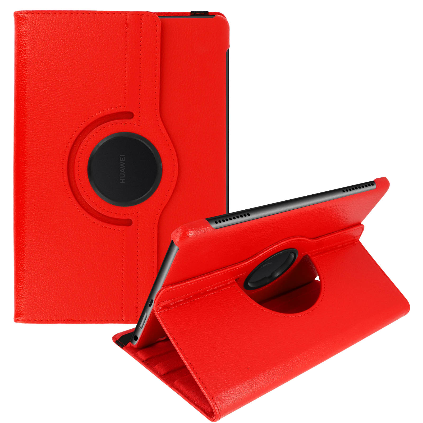 360 Bookcover Etui Rot Series für AVIZAR Huawei Kunstleder,