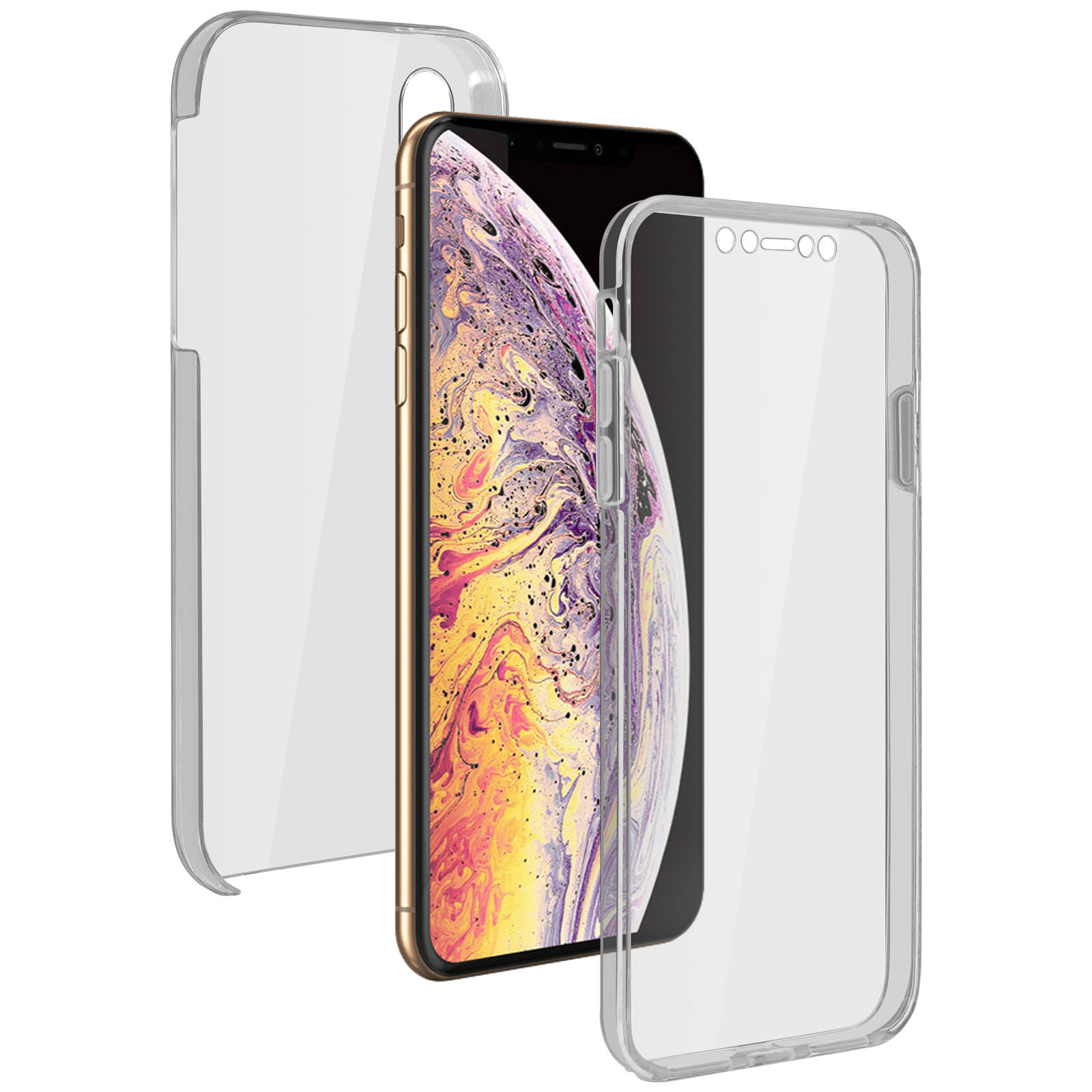 Apple, Full Rundumschutz AVIZAR iPhone Series, Transparent Max, Cover, XS