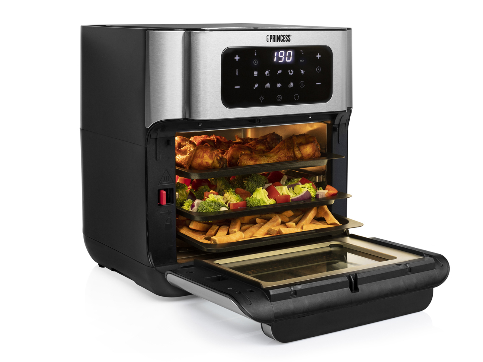 Freidora sin aceite - 01.182065.01.001 PRINCESS, 1500 W, Plata