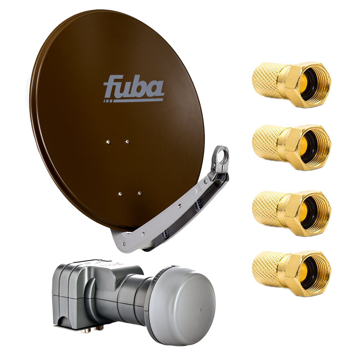 FUBA DAA Twin Sat DEK 650 Satellitenantenne B cm, LNB) cm Braun (65 LNB Aluminium Anlage Twin 65 217