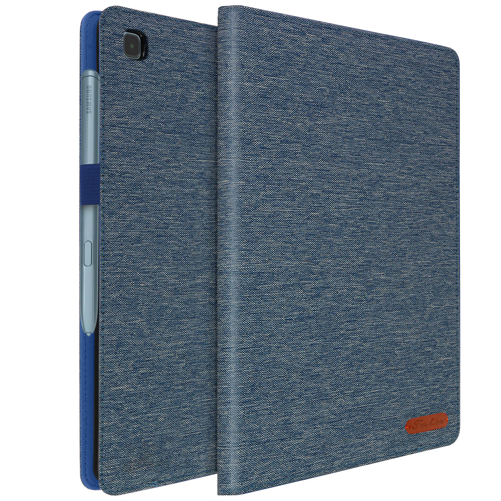Blau Stoff, Shmats AVIZAR für Series Samsung Bookcover Etui