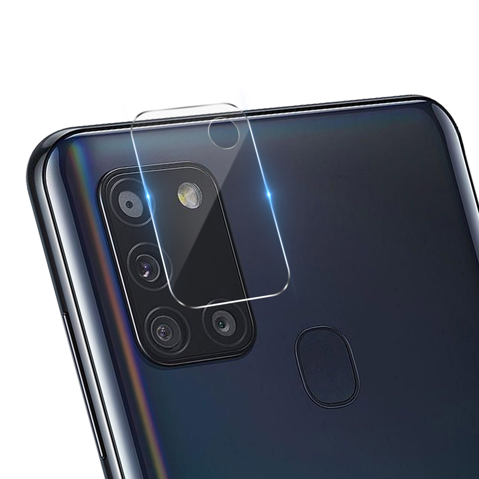 AVIZAR Gehärtetes Glas Folien(für Härtegrad Samsung A21s) Rückkamera Galaxy 9H mit Schutzfolie